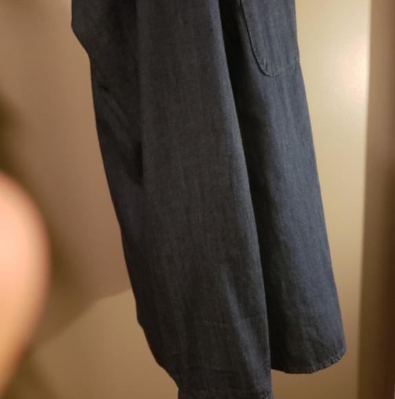 Denim high-low button down - Picture 2 of 5